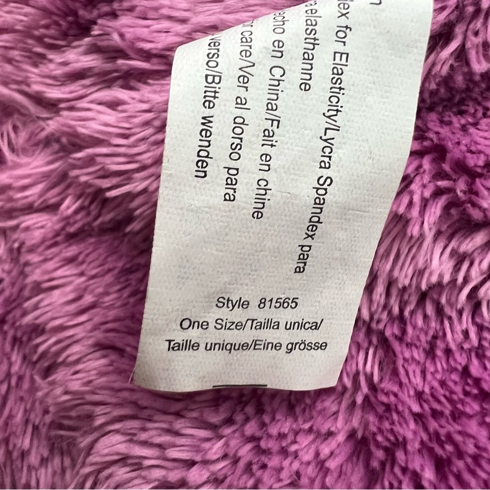 Y2k Mauve Fuzzy Bucket Hat - image 7